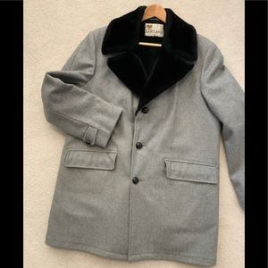 Lakeland 35” Long Wool Carcoat ,  Faux Fur collar